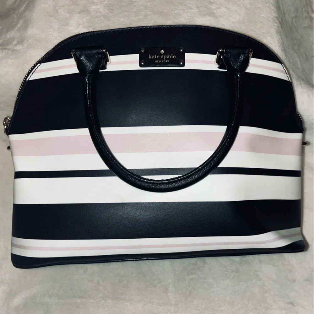 ♠️ Kate Spade • Carli Grove Street Striped Satchel Handbag - Picture 3 of 14